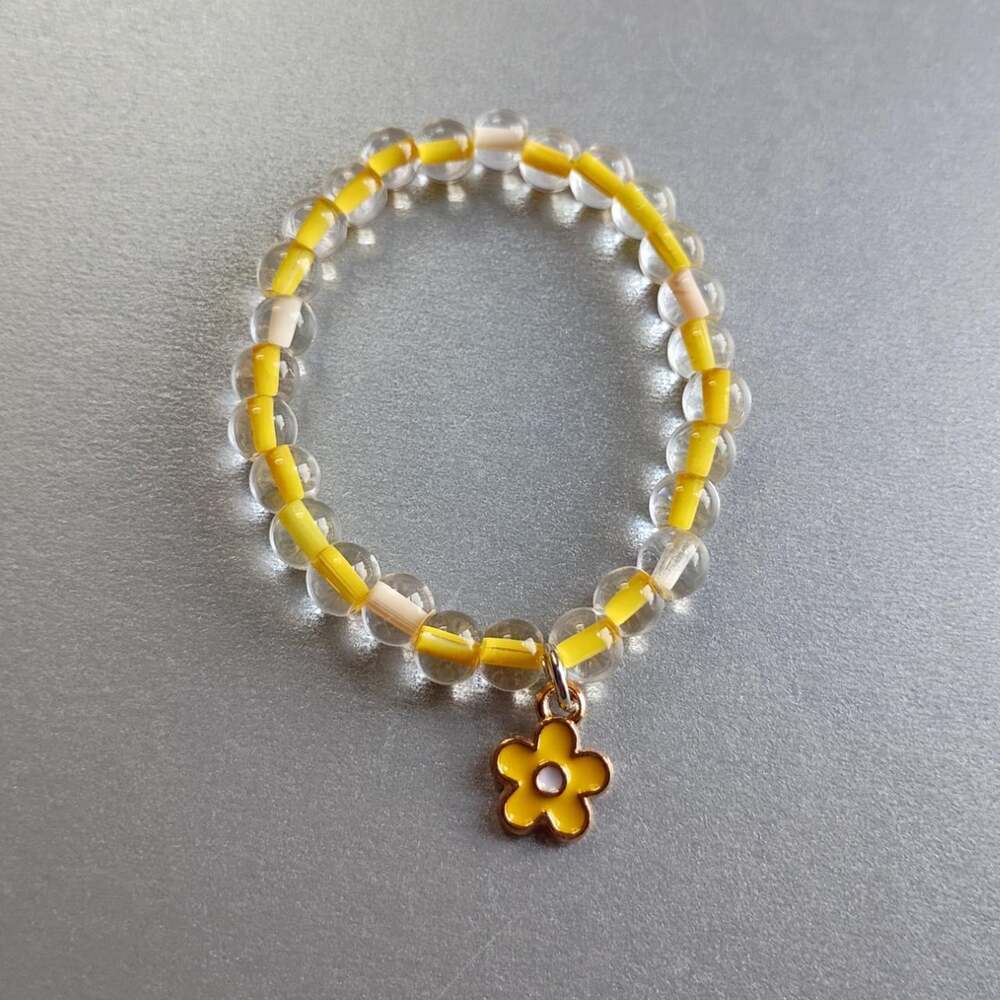 5" Yellow Daisy Kids Bracelet